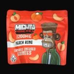 Mighty Munchies Peach Ring Cannabis Infused Gummies 1200mg