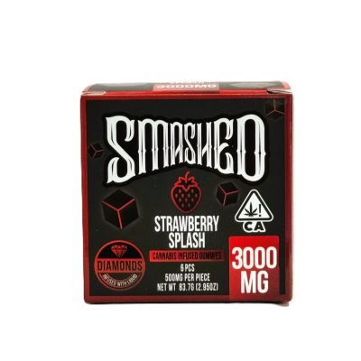 SMASHED Strawberry Splash Cannabis Infused Gummies 3000mg