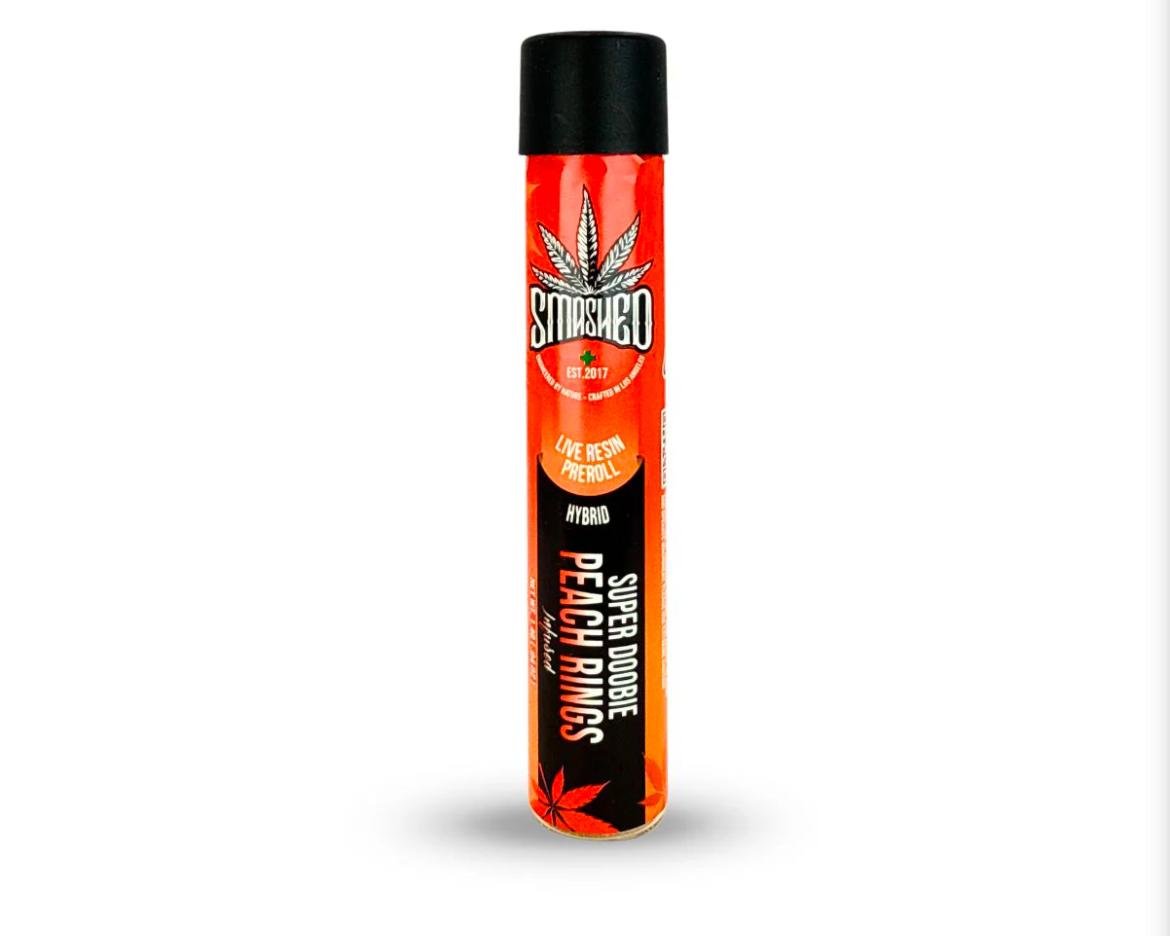 smashed-peach-rings.jpeg Smashed Live Resin Pre Rolls - Peach Rings 1.6g - Image 1