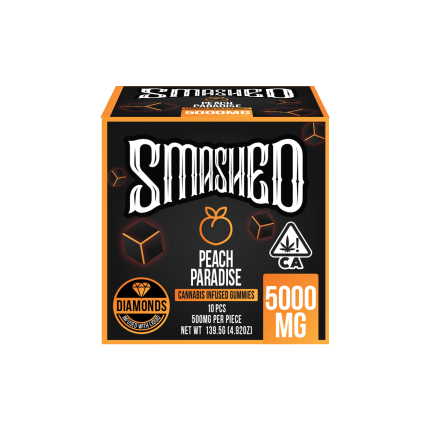 Smashed 5000mg Peach Paradise Liquid Diamond Gummies