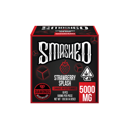 Smashed 5000mg Strawberry Splash Liquid Diamond Gummies